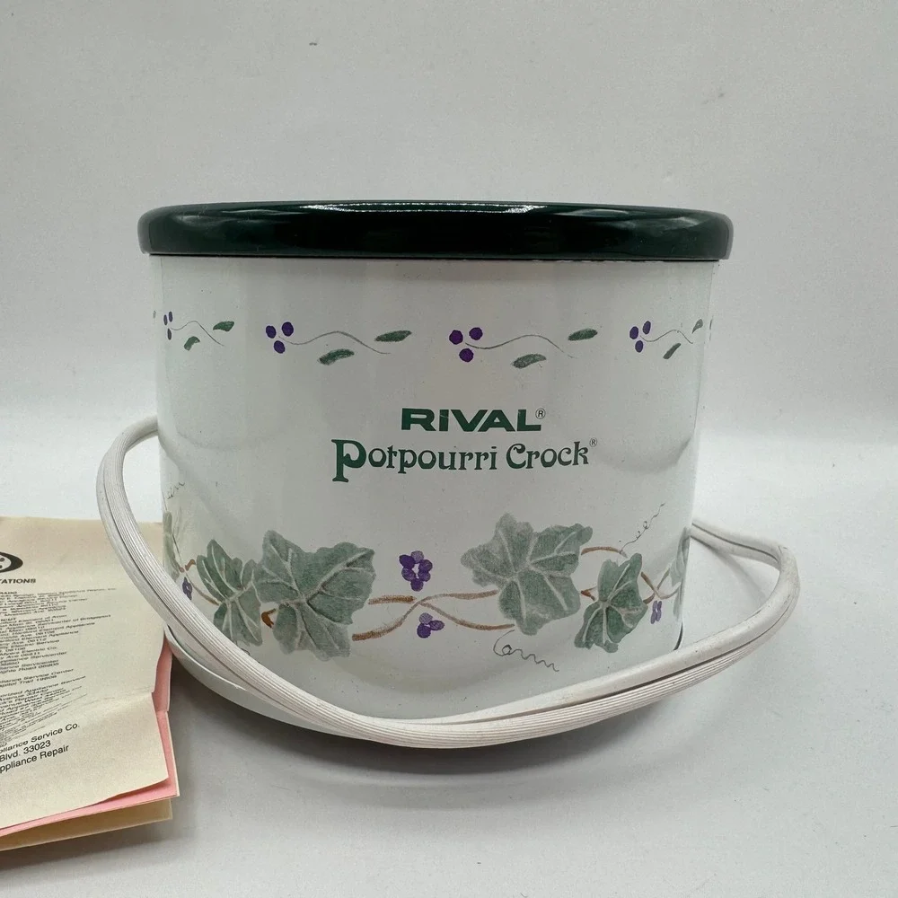 Rival Potpourri Crock Electric Simmering Cooker 3206 Green Ivy‎